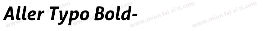 Aller Typo Bold字体转换